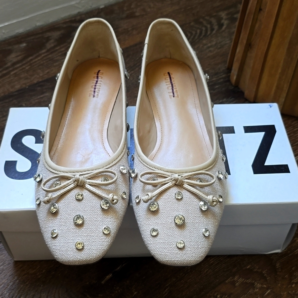 NEW SCHUTZ Arissa Shine Flats Size 8B - Picture 7 of 11